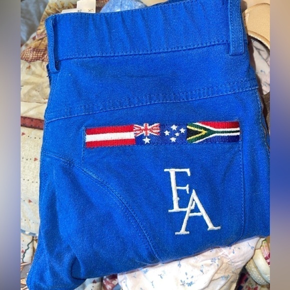 rider wear Pants - Rider wear breeches blue with flags